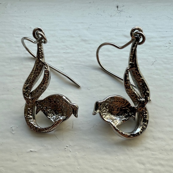 Silver Earrings with Multicolor Gemstones - Picture 3 of 3